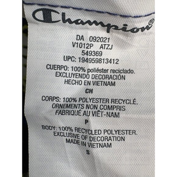 Champion Blue Liquid Marble Packable Light Hooded Anorak Men’s S ¼ Zip - Picture 7 of 16